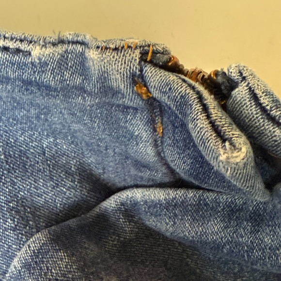 SPANX Jeans Womens 28 Blue The Signature Straight Leg Denim High Rise Side Zip - Picture 10 of 16